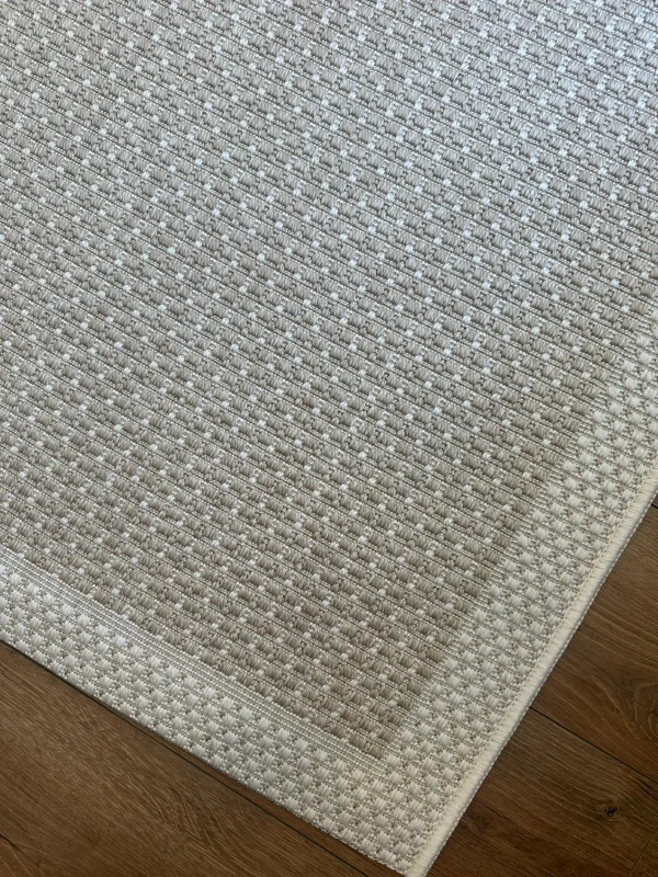 Destan Halı Sisal 04 Bordürlü Özel Ölçü Tam Çerçeveli Jüt Sisal Modern Halı