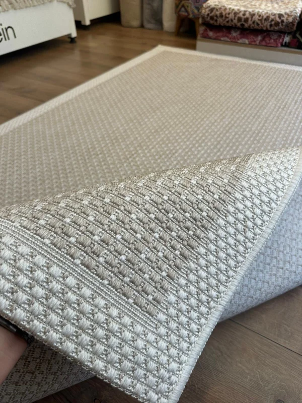 Destan Halı Sisal 04 Bordürlü Özel Ölçü Tam Çerçeveli Jüt Sisal Modern Halı