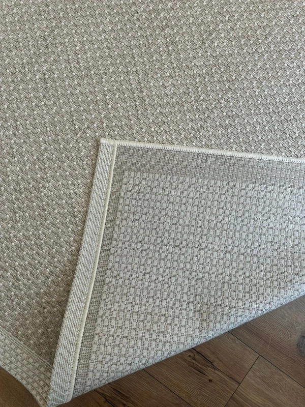 Destan Halı Sisal 04 Bordürlü Özel Ölçü Tam Çerçeveli Jüt Sisal Modern Halı