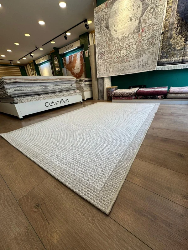 Destan Halı Sisal 05 Bordürlü Özel Ölçü Tam Çerçeveli Jüt Sisal Modern Halı