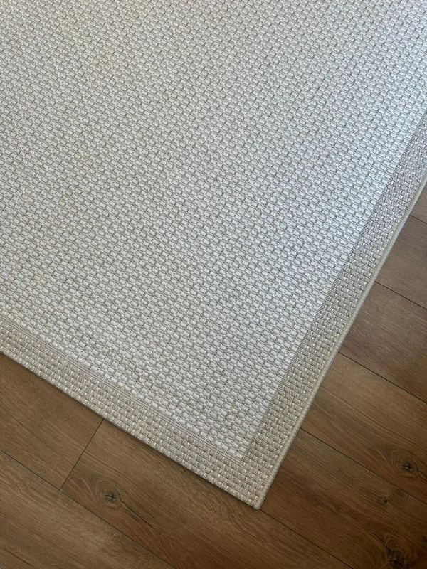 Destan Halı Sisal 05 Bordürlü Özel Ölçü Tam Çerçeveli Jüt Sisal Modern Halı