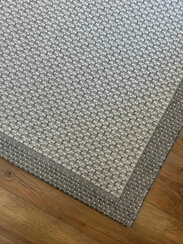 Destan Halı Sisal 06 Bordürlü Özel Ölçü Tam Çerçeveli Jüt Sisal Modern Halı