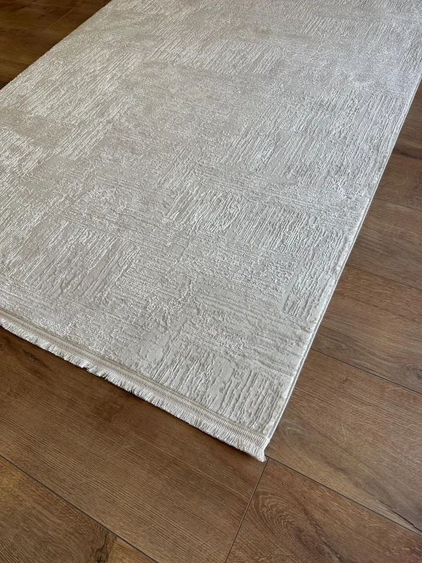 Destan Halı Sunrise 02 Modern Açık Krem Bej Renkli Yumuşak Dokulu ve Kolay Temizlenebilir Hafif Sık Dokuma Halı