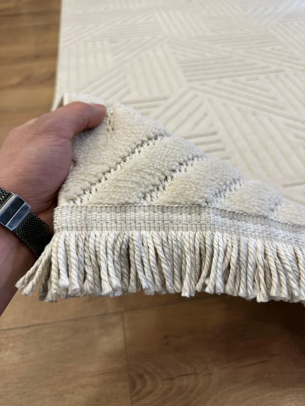 Destan Halı Tokyo 03 Bej Modern İskandinav Hav Toz Vermez Etnik Modern Makine Halısı