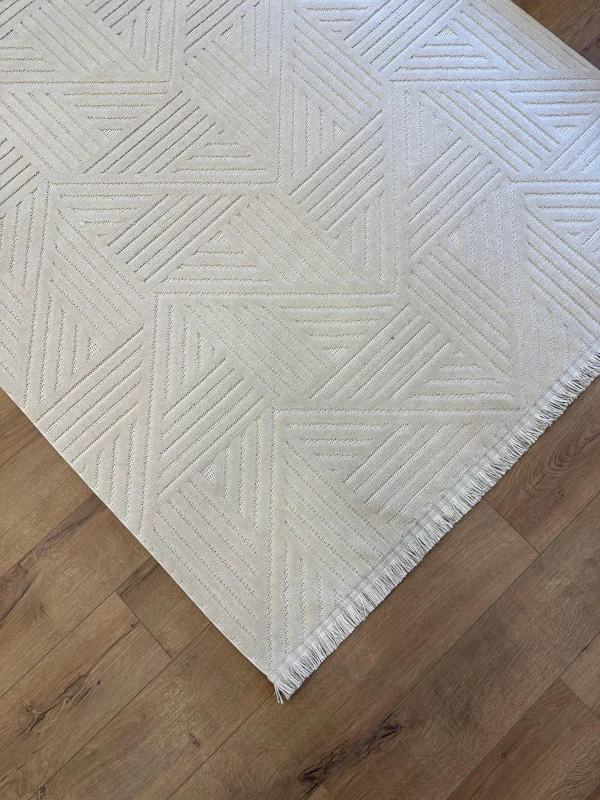 Destan Halı Tokyo 03 Bej Modern İskandinav Hav Toz Vermez Etnik Modern Makine Halısı