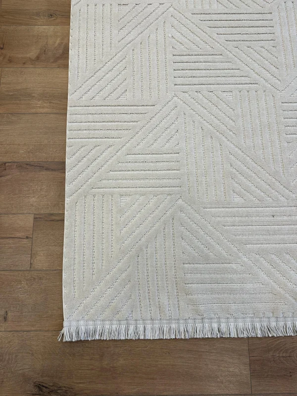 Destan Halı Tokyo 03 Bej Modern İskandinav Hav Toz Vermez Etnik Modern Makine Halısı