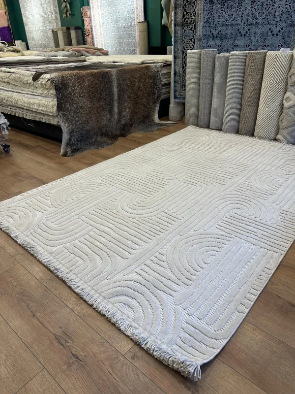 Destan Halı Tokyo Bej Modern İskandinav Hav Toz Vermez Etnik Modern Makine Halısı