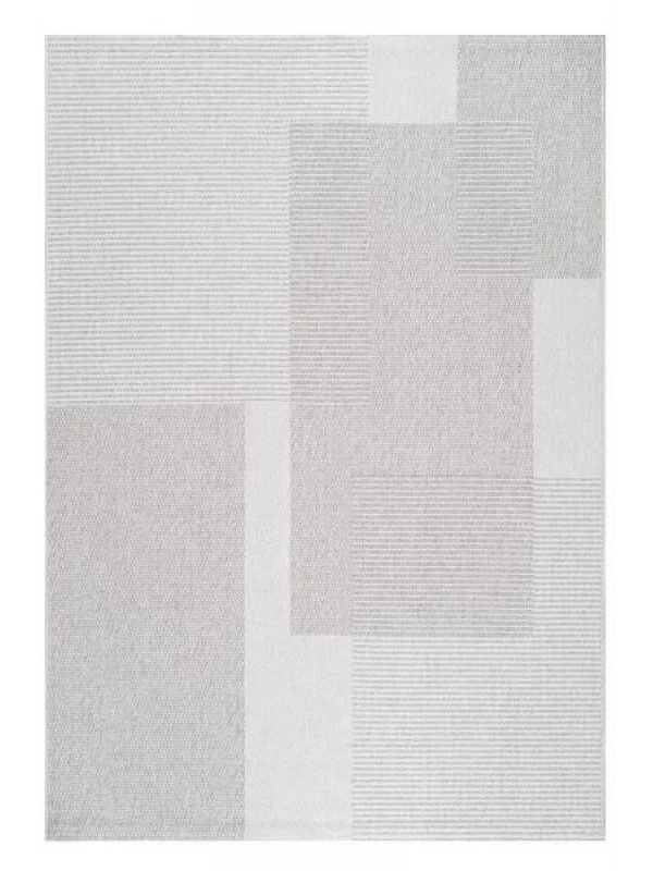 Destan Halı Urban Luxe Robot Modern Desenli Kolay Temizlenebilir Salon Halısı A2404D KREM GRİ