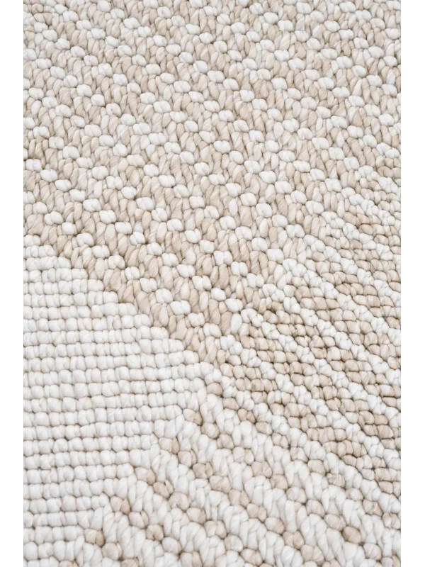 Destan Halı Urban Luxe Robot Modern Desenli Kolay Temizlenebilir Salon Halısı A2404D Krem Vizon