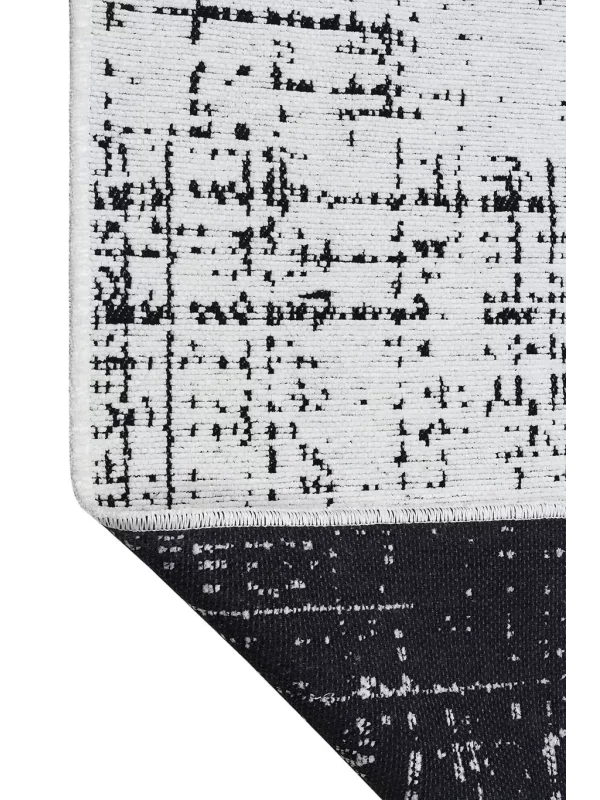 Destan Halı Ürgüp 6001 - Beyaz Kaymaz Tabanlı Yıkanabilir Kilim