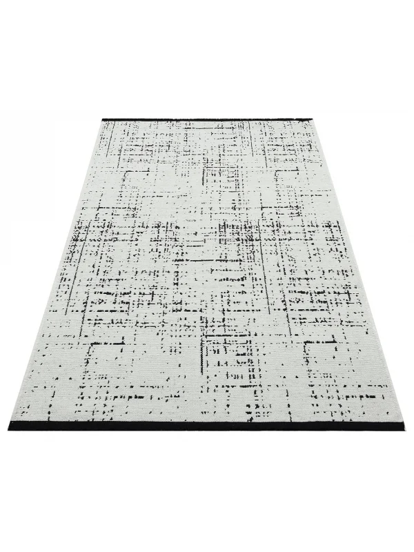 Destan Halı Ürgüp 6001 - Beyaz Kaymaz Tabanlı Yıkanabilir Kilim