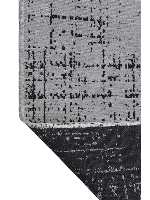 Destan Halı Ürgüp 6002 - Açık Gri Kaymaz Tabanlı Yıkanabilir Kilim