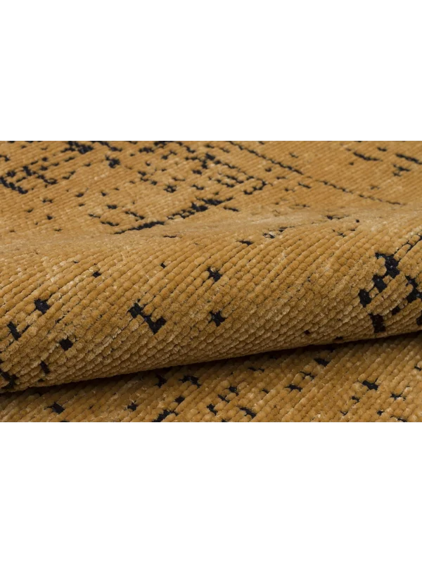 Destan Halı Ürgüp 6005 Hardal Kaymaz Tabanlı Yıkanabilir Kilim