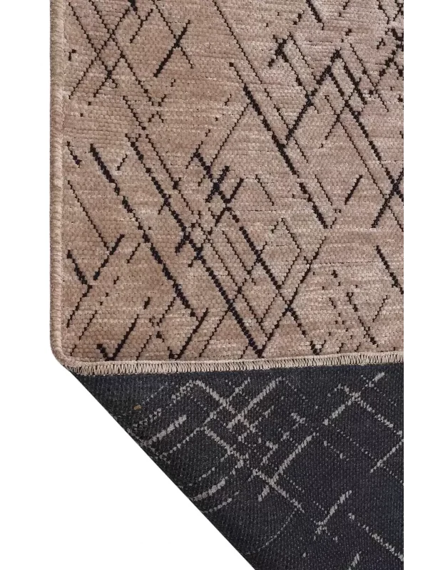 Destan Halı Ürgüp 6009 Bej Kaymaz Tabanlı Yıkanabilir Kilim