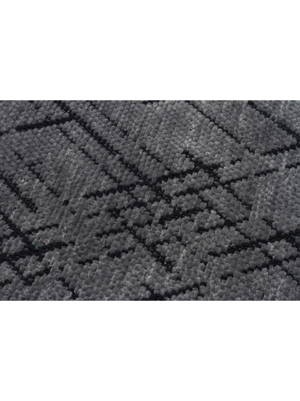 Destan Halı Ürgüp 6010 Antrasit Kaymaz Tabanlı Yıkanabilir Kilim