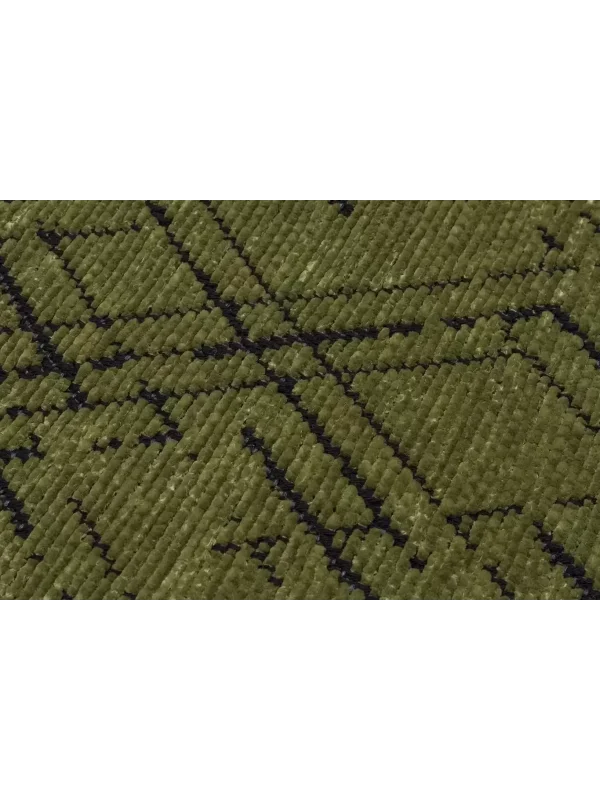 Destan Halı Ürgüp 6012 Yeşil Kaymaz Tabanlı Yıkanabilir Kilim