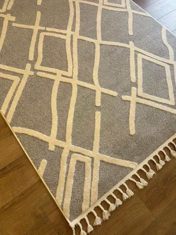 Destan Halı Vogue 01 İskandinav Hav Toz Vermez Etnik Modern Makine Halısı