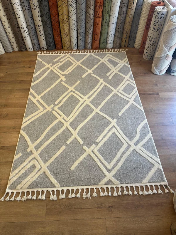 Destan Halı Vogue 01 İskandinav Hav Toz Vermez Etnik Modern Makine Halısı