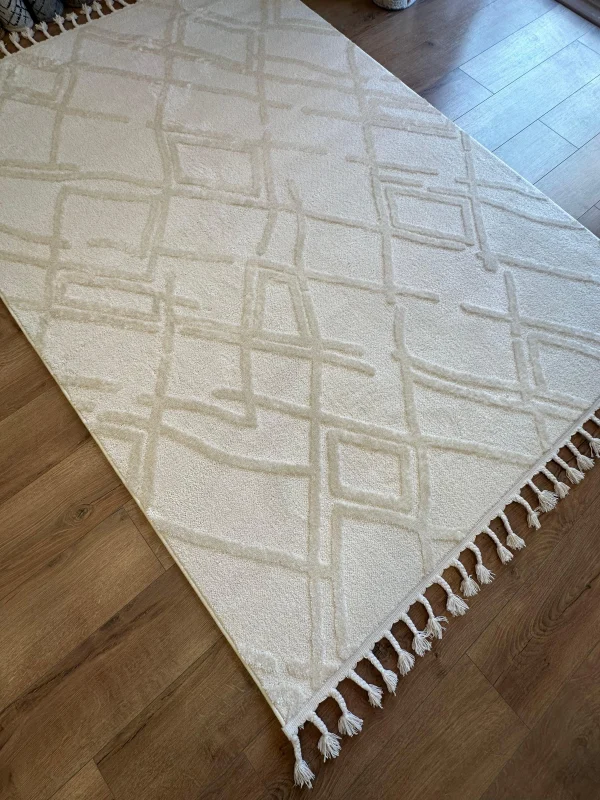 Destan Halı Vogue 02 İskandinav Hav Toz Vermez Etnik Modern Makine Halısı