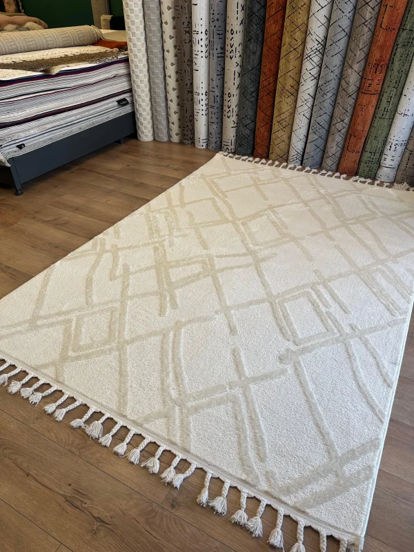 Destan Halı Vogue 02 İskandinav Hav Toz Vermez Etnik Modern Makine Halısı