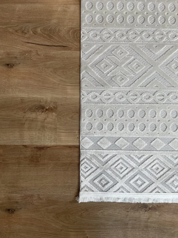 Destan Halı Zaragoza İnce Saten Dokuma Makinede Yıkanabilir Model Z-26 Bej