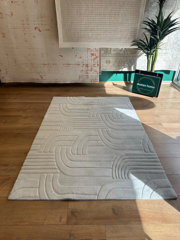 İnce Tüylü Ultra Yumuşak Puffy Peluş Antialerjik Halı Açık Gri