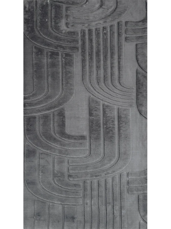 İnce Tüylü Ultra Yumuşak Puffy Peluş Antialerjik Halı Antrasit