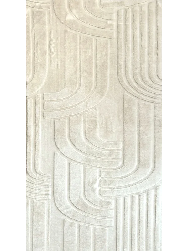 İnce Tüylü Ultra Yumuşak Puffy Peluş Antialerjik Halı Krem