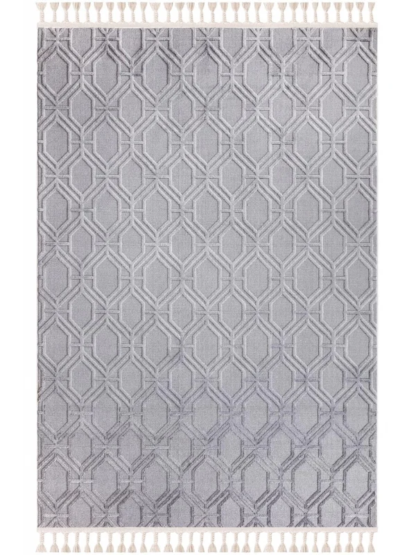 Destan Halı Ipek Lux 11709 Modern İskandinav Hav Toz Vermez Etnik Modern Makine Halısı