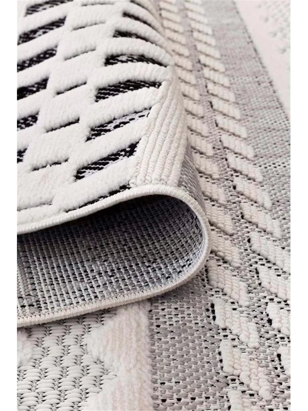 Destan Halı 1700A Renkli İskandinav Hav Toz Vermez Etnik Modern Makine Halısı