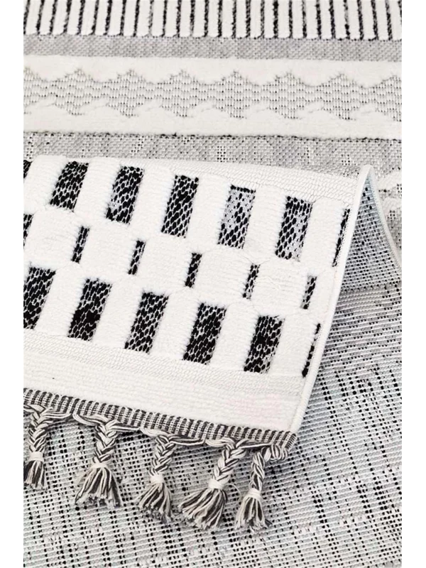 Destan Halı 1700A Renkli İskandinav Hav Toz Vermez Etnik Modern Makine Halısı