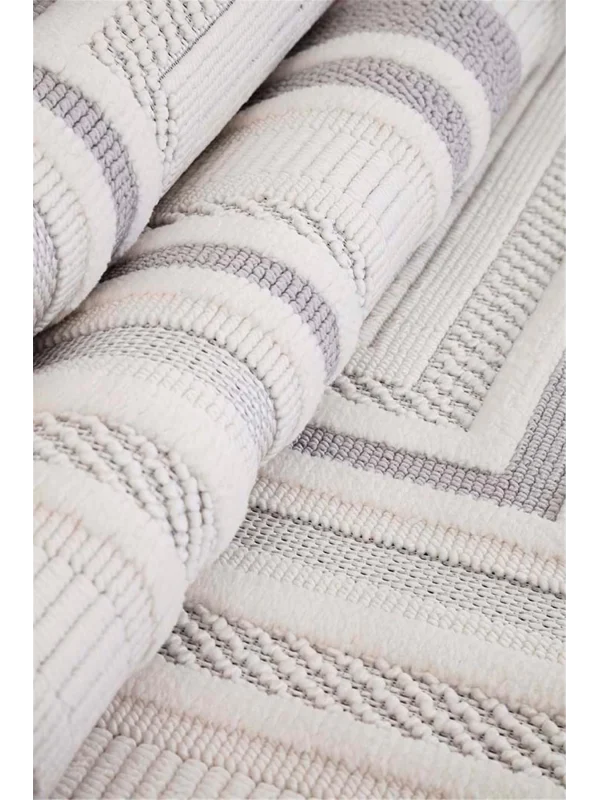 Destan Halı 1701A İskandinav Hav Toz Vermez Etnik Modern Makine Halısı