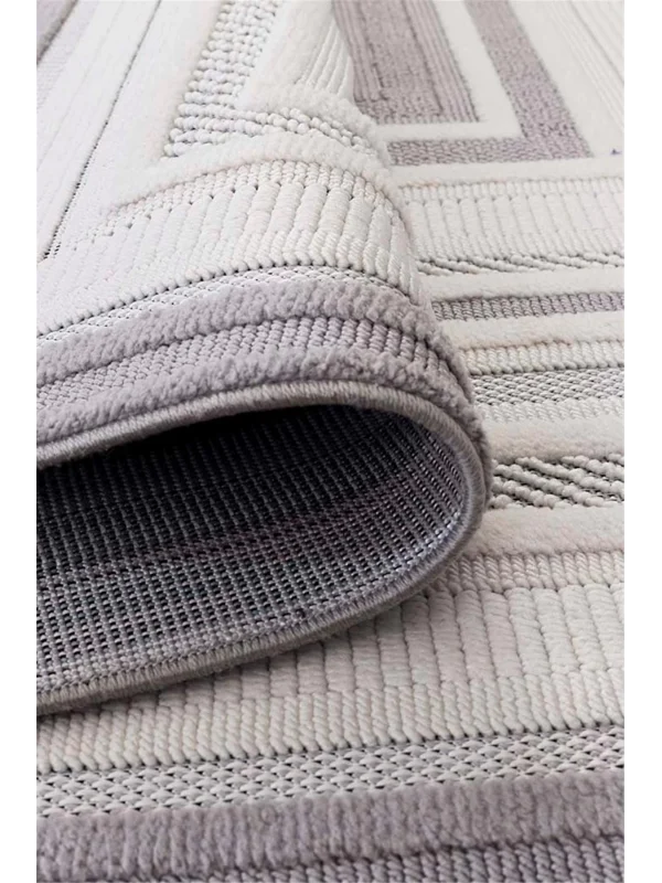 Destan Halı 1701A İskandinav Hav Toz Vermez Etnik Modern Makine Halısı