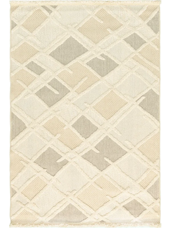 İskandinav Tüy Vermez Etnik Modern Özel Ölçü Makine Halısı Focus FC03