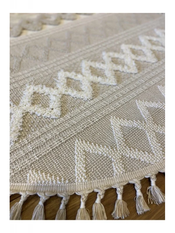 Destan Halı Jakarta 451 Ivory Daire Iskandinav Halı