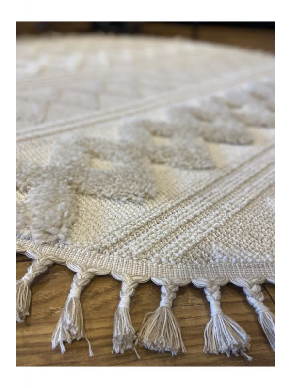 Destan Halı Jakarta 451 Ivory Daire Iskandinav Halı