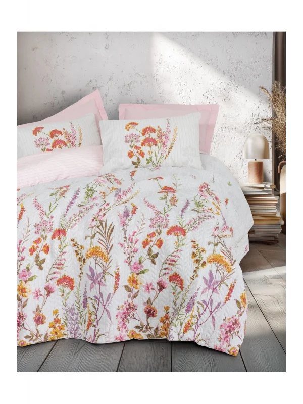 Cottonbox Mode Line Çift Kişilik Nevresim Takımı Lilura Pembe