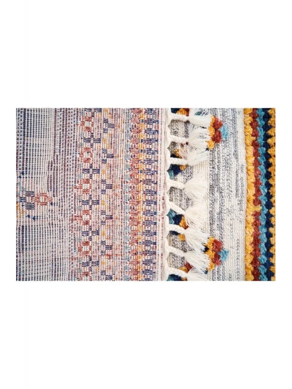 Destan Halı Sumatra 351 Master Karışık Renkli Bohem Salon-oturma Odası Halısı Iskandinav Desenli