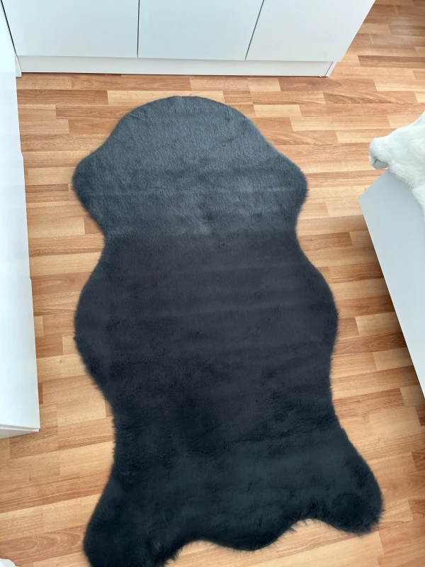 Tavşan Tüyü Post Peluş Ultra Yumuşak Post Puffy Antrasit