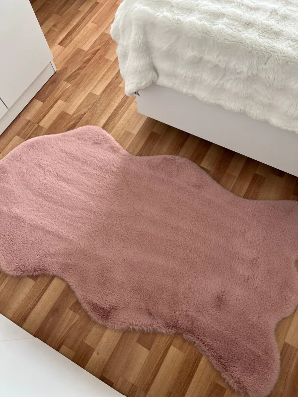 Tavşan Tüyü Post Peluş Ultra Yumuşak Post Puffy Pembe