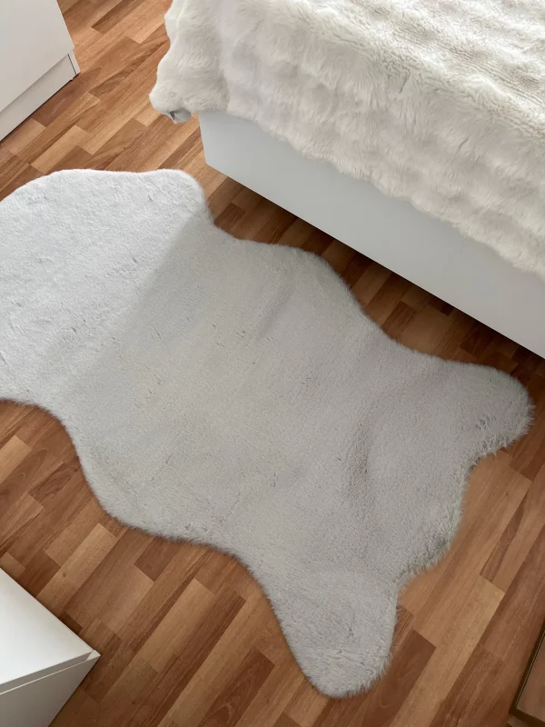 Tavşan Tüyü Post Peluş Ultra Yumuşak Post Puffy Gri