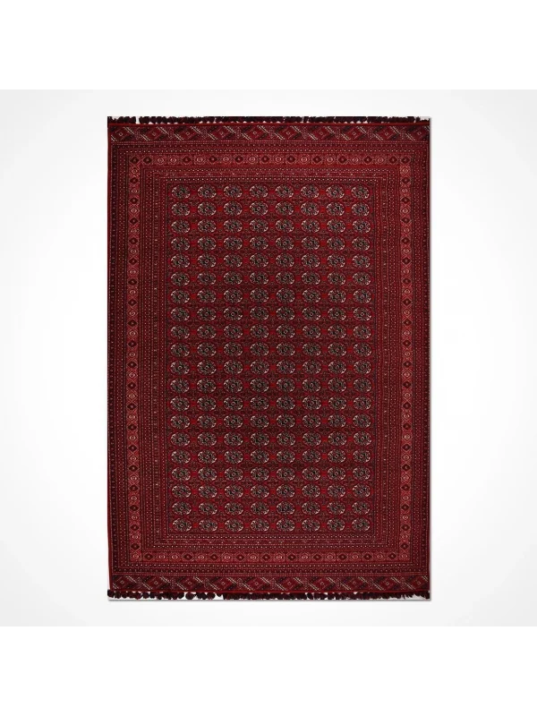 TÜRKMEN KİLİM 02 Makinede Yıkanabilir Türkmen Desenli Dokuma Kilim