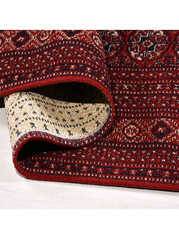 TÜRKMEN KİLİM 02 Makinede Yıkanabilir Türkmen Desenli Dokuma Kilim