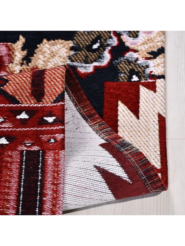 TÜRKMEN KİLİM 03 Makinede Yıkanabilir Türkmen Desenli Dokuma Kilim