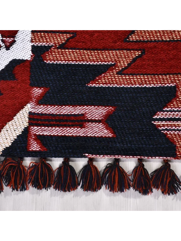 TÜRKMEN KİLİM 03 Makinede Yıkanabilir Türkmen Desenli Dokuma Kilim