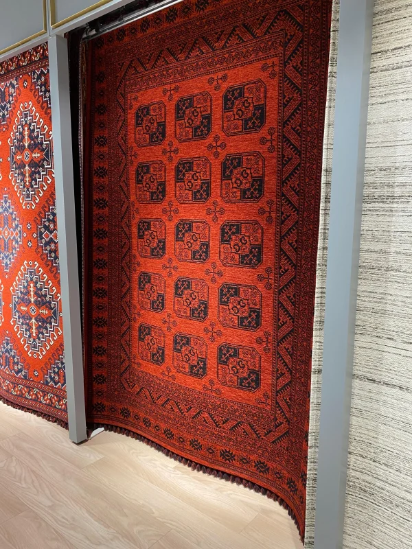 TÜRKMEN KİLİM 05 Makinede Yıkanabilir Türkmen Desenli Dokuma Kilim