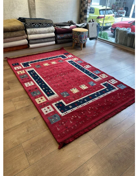 Destan Halı AN01 Anadolu Kilim Etnik Desenli Makinede Yıkanabilir Halı