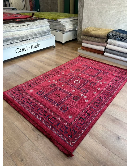 Destan Halı AN03 Anadolu Kilim Etnik Desenli Makinede Yıkanabilir Halı