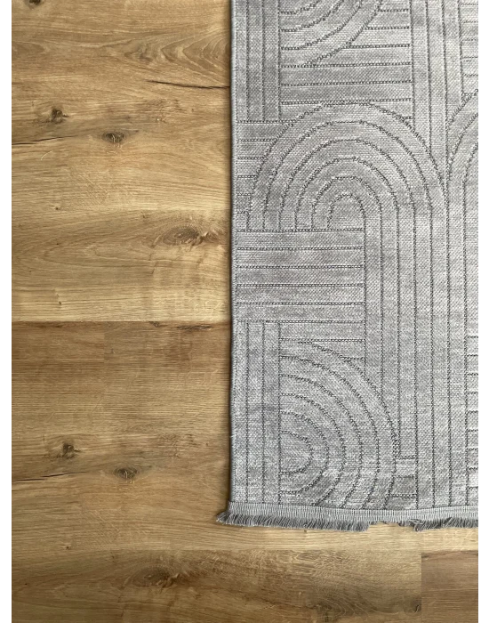 Destan Halı Dokuma Pamuk Taban Kaydırmaz Model Bodo Gri