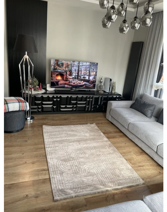 Destan Halı Dokuma Pamuk Taban Kaydırmaz Model Bodo Vizon